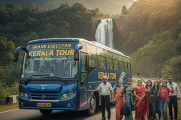 Supreme Mega Group Tour: Dindigul to Guruvayoor & Athirappalli 3 Nights / 4 Days Luxury 53-Seater Coach Package
