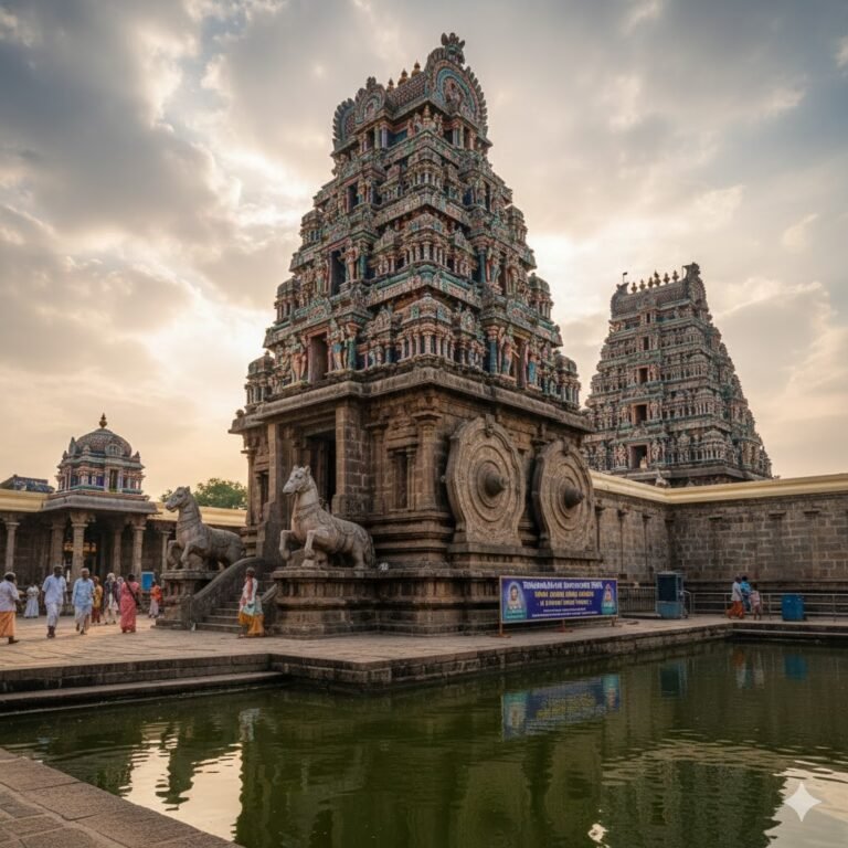 Thirukkudanthai Sarangapani Temple is a premier Hindu temple in Kumbakonam, Tamil Nadu, and one of the 108 Divya Desams.