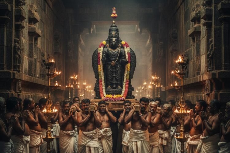 Thirunarayur, about 10 km southeast of Kumbakonam, Tamil Nadu.