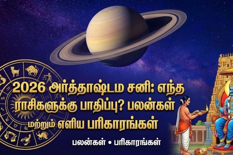 2026 அர்த்தாஷ்டம சனி எந்த ராசிகளுக்கு பாதிப்பு பலன்கள் மற்றும் எளிய பரிகாரங்கள்