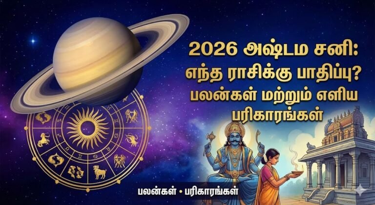 2026 அஷ்டம சனி: எந்த ராசிக்கு பாதிப்பு? பலன்கள் மற்றும் எளிய பரிகாரங்கள்