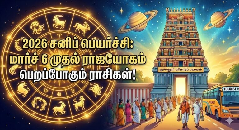 2026 சனிப் பெயர்ச்சி: மார்ச் 6 முதல் ராஜயோகம் பெறப்போகும் ராசிகள்! குச்சனூர் பரிகாரப் பயணம்