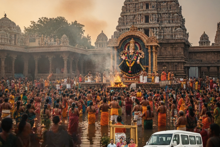 Sani Peyarchi 2026 Vaakiya Panchangam: Saturn moves to Meena Rasi on March 6 at 8:31 AM. 2026-ம் ஆண்டு மார்ச் மாதம் 6-ம் தேதி (வெள்ளிக்கிழமை) நிகழவிருக்கும் சனிப் பெயர்ச்சி (Sani Peyarchi) ஆன்மீக ரீதியாக மிக முக்கியமான நிகழ்வாகும். வாக்கிய பஞ்சாங்கத்தின்படி, அன்றைய தினம் சனி பகவான் கும்ப ராசியிலிருந்து மீன ராசிக்கு அதிகாலை 8:24 மணி முதல் 8:31 மணிக்குள் பெயர்ச்சி அடைகிறார். சனிப் பெயர்ச்சி 2026: நேரமும் முக்கியத்துவமும் நாள்: 2026 மார்ச் 6, வெள்ளிக்கிழமை. பெயர்ச்சி நேரம்: காலை 8:24 மணி (வாக்கிய பஞ்சாங்கப்படி காலை 8:31 மணி). இடம்பெயர்வு: சனி பகவான் கும்ப ராசியிலிருந்து மீன ராசிக்குச் செல்கிறார். முக்கிய ஆலயங்களில் வழிபாட்டு முறைகள் 1. குச்சனூர் சனீஸ்வரர் கோயில் (தேனி) குச்சனூரில் சனி பகவான் சுயம்புவாக, மூலவராக வீற்றிருந்து அருள்பாலிக்கிறார். வழிபாடு: பக்தர்கள் இங்கு நல்லெண்ணெய் அபிஷேகம் (Gingelly Oil Abhishekam) செய்து வழிபடுவது மிகச்சிறந்த பரிகாரமாகக் கருதப்படுகிறது. சிறப்பு: எள்ளு தீபம் (Sesame Lamp) ஏற்றி வழிபடுவதன் மூலம் ஏழரை சனி, அஷ்டம சனி மற்றும் கண்ட சனியின் தாக்கத்தைக் குறைக்கலாம். நேரம்: பெயர்ச்சியை முன்னிட்டு காலை 6:00 மணி முதல் இரவு 8:00 மணி வரை நடை திறந்திருக்கும். 2. திருநள்ளாறு தர்பாரண்யேஸ்வரர் கோயில் (காரைக்கால்) திருநள்ளாறில் சனி பகவான் 'அனுக்கிரக மூர்த்தியாக' மக்களுக்கு ஆசி வழங்குகிறார். நள தீர்த்தம்: பெயர்ச்சி அன்று இக்கோவிலின் நள தீர்த்தத்தில் (Nala Theertham) நீராடுவது சகல பாவங்களையும் தோஷங்களையும் நீக்கும் என்பது நம்பிக்கை. சிறப்புப் பூஜைகள்: மார்ச் 6 அதிகாலை முதலே லட்சார்ச்சனை, மகா அபிஷேகம் மற்றும் தீபாராதனைகள் மிகச் சிறப்பாகத் திட்டமிடப்பட்டுள்ளன. அறிவியல் அதிசயம்: சனிப் பெயர்ச்சியின் போது இக்கோவிலின் மீது மற்ற இடங்களை விட கதிர்வீச்சு தாக்கம் அதிகமாக இருப்பதாக ஆய்வுகள் தெரிவிக்கின்றன. இந்தியா முழுவதும் உள்ள சனீஸ்வரர் ஆலய சிறப்புப் பூஜைகள் கோயில் அமைந்துள்ள இடம்சிறப்புகள் & பூஜைகள்விழுப்புரம் (மொரட்டாண்டி)27 அடி உயர விஸ்வரூப மகா சனீஸ்வரருக்கு 8,000 லிட்டர் நல்லெண்ணெய் கொண்டு மகா தீபம் ஏற்றப்படும்.திண்டுக்கல் (வண்டிப்பேட்டை)ராமநாத சுவாமி கோவிலில் உள்ள சாந்தசொரூபி சனீஸ்வரருக்குத் தில ஹோமமும் சிறப்புப் பரிகார பூஜைகளும் நடைபெறும்.திருக்கொள்ளிக்காடு'பொங்கு சனி' என்று அழைக்கப்படும் இத்தலத்தில் தீராத கஷ்டங்கள் தீர சிறப்புப் பூஜைகள் மற்றும் அன்னதானம் வழங்கப்படும். ✨ முக்கியத் தகவல்கள் & பரிகாரங்கள் பரிகாரங்கள்: கருப்பு வஸ்திரம் தானம் செய்தல், ஏழை மாணவர்களுக்கு உதவுதல் மற்றும் எள்ளு சாதம் தானம் அளிப்பது சனி பகவானின் அருளைப் பெற்றுத்தரும். பயண வசதி: திருநள்ளாறு மற்றும் குச்சனூர் செல்ல Rengha Travels (94430 04141) மூலம் சொகுசு Force Urbania வாகனங்களை முன்கூட்டியே முன்பதிவு செய்யலாம். மேலும் விவரங்களுக்கு: saneeswaratemple.com இணையதளத்தைப் பார்க்கவும். ஆசிரியர் குறிப்பு ரவிச்சந்திரன், Rengha Holidays மற்றும் saneeswaratemple.com நிர்வாக இயக்குனர், கடந்த 20 ஆண்டுகளுக்கும் மேலாக ஆன்மீகச் சுற்றுலா மற்றும் ஜோதிட ரீதியான பயணத் திட்டங்களைச் சிறப்பாக அமைத்துக் கொடுத்து வருகிறார். Our Tour Packages - https://saneeswaratemple.com/2026-%e0%ae%b5%e0%ae%be%e0%ae%95%e0%af%8d%e0%ae%95%e0%ae%bf%e0%ae%af%e0%ae%aa%e0%af%8d%e0%ae%aa%e0%ae%9f%e0%ae%bf-%e0%ae%9a%e0%ae%a9%e0%ae%bf%e0%ae%aa%e0%af%8d-%e0%ae%aa%e0%af%86%e0%ae%af%e0%ae%b0/