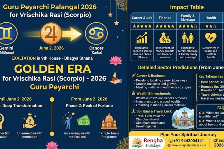 Guru Peyarchi Palangal 2026 for Vrischika Rasi Scorpio Detailed Predictions
