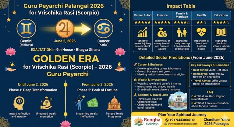 Guru Peyarchi Palangal 2026 for Vrischika Rasi Scorpio Detailed Predictions